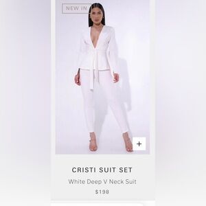 Posh MIA NWOT White Suit Set